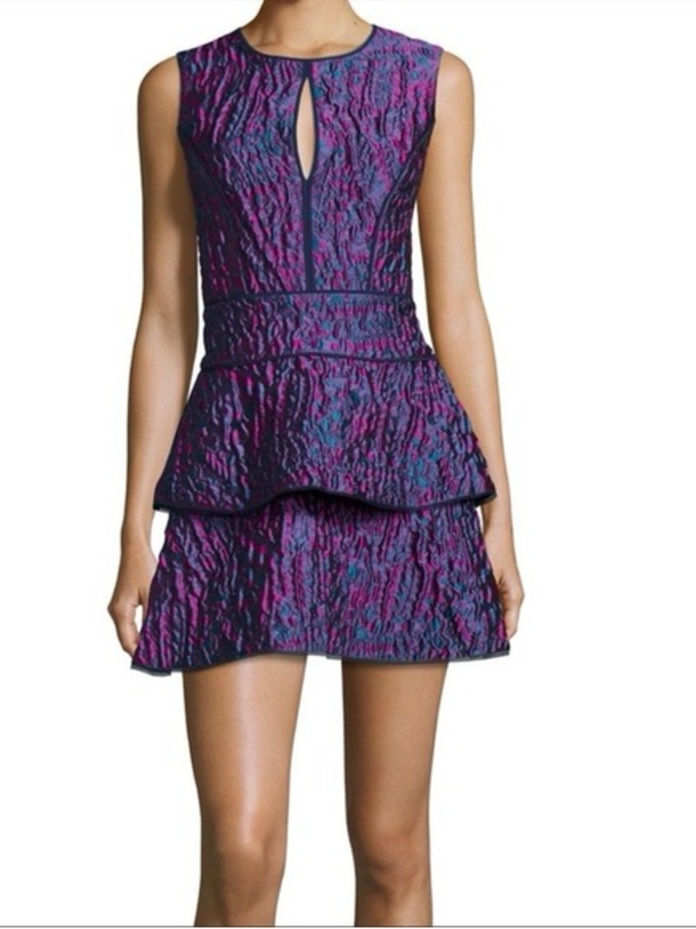 BCBGMaxazria Women’s joylynn Cocktail Party Dress Sleeveless Blue purple size 4